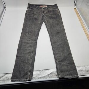 Mossimo Supply Co Skinny Lowest Rise Jeans Faded Black Size 11 Contrast Stitch